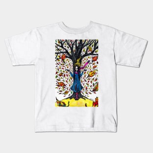 'AUTUMN WITCHERY' Kids T-Shirt